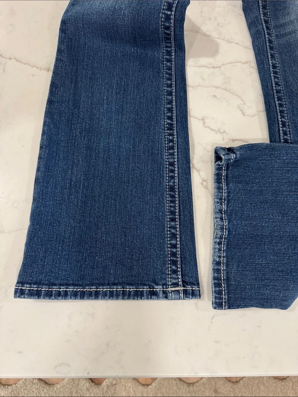 Miss Me Blue Boot Cut Jeans with Embroidered Cross Pocket